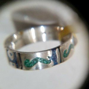 VINTAGE SIZE 10 MEXICO 925 STERLING SILVER RING